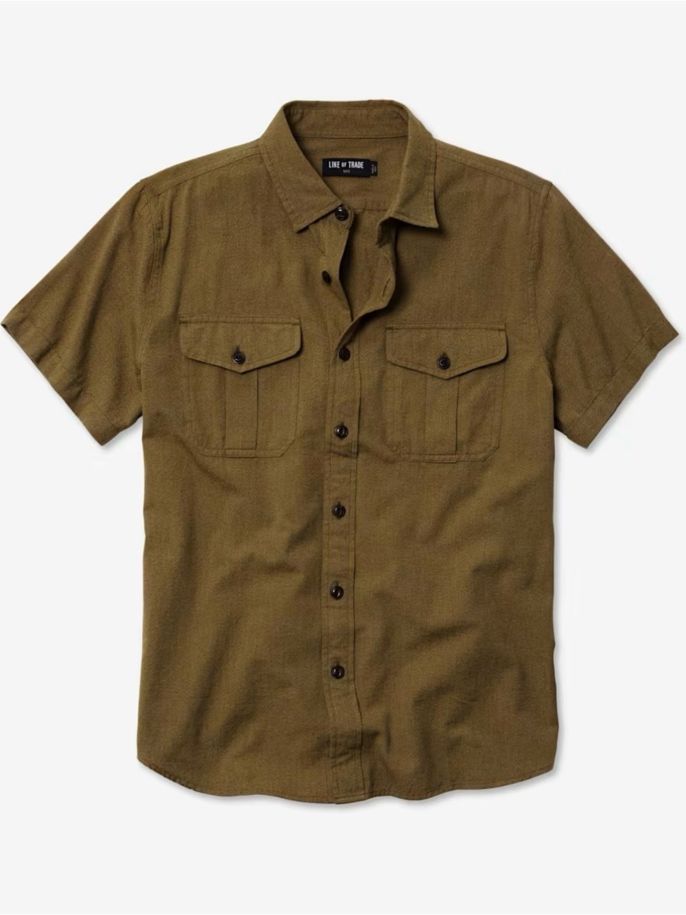 Line of Trade Men’s Short Sleeve Button-Down Shirt in Olive